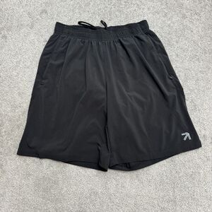 New Balance NB Dry Running Shorts Mens Medium Black Elastic Waist Zip Pockets